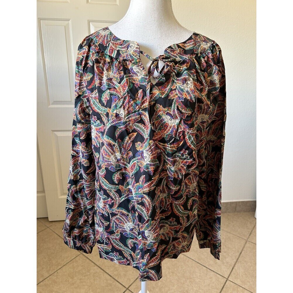 Hollywood Blouse‎ Women's  Size 14/36 Black and Lace Peasant Bohomian